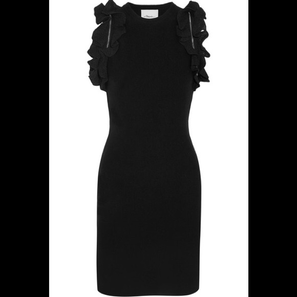 3.1 P H I L L I P L I M : Zipper Ruffle Mini Dress - Picture 2 of 8